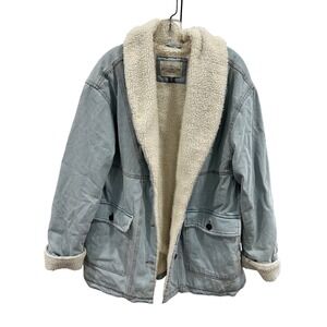 Ashley Vintage Charm Denim‎ Trucker Jacket Womens Large Sherpa Lined Coat